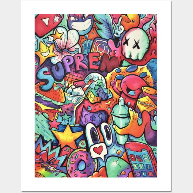 Supreme Doodle Wall Art by Shrimpy